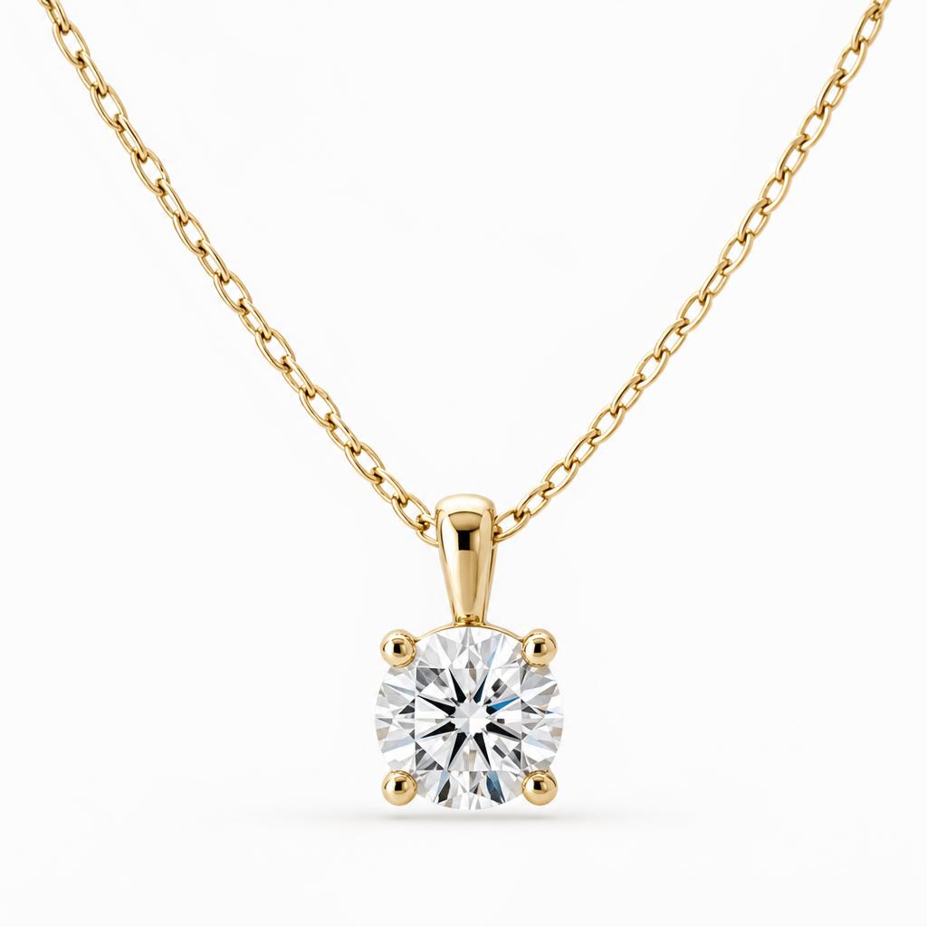 Lab-Grown Diamond Solitaire Necklace